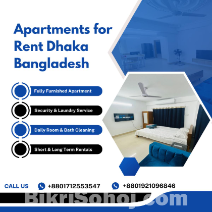 Two Room Furnished Studio Apartment RENT in Bashundhara R/A.